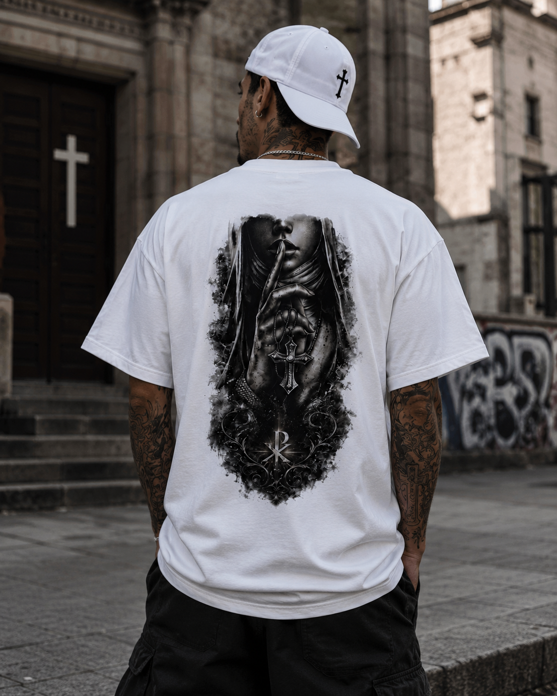T-shirt chrétien La Sœur Silencieuse homme Chi Rho