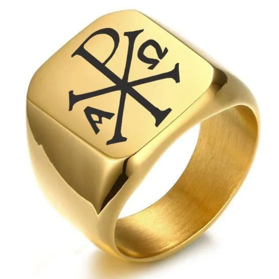 chevalière Chi Rho