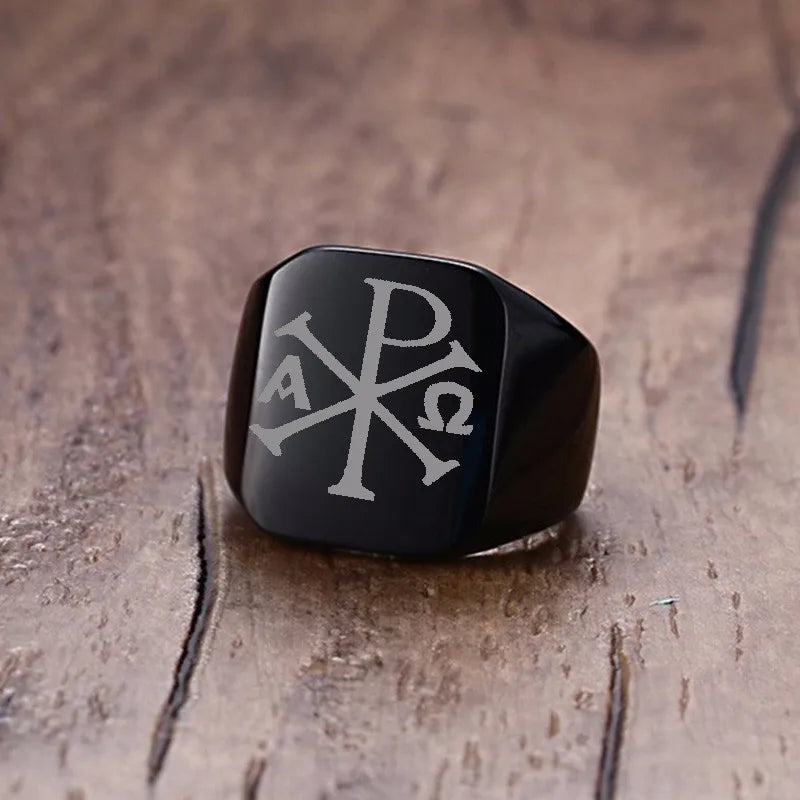 chevalière Chi Rho