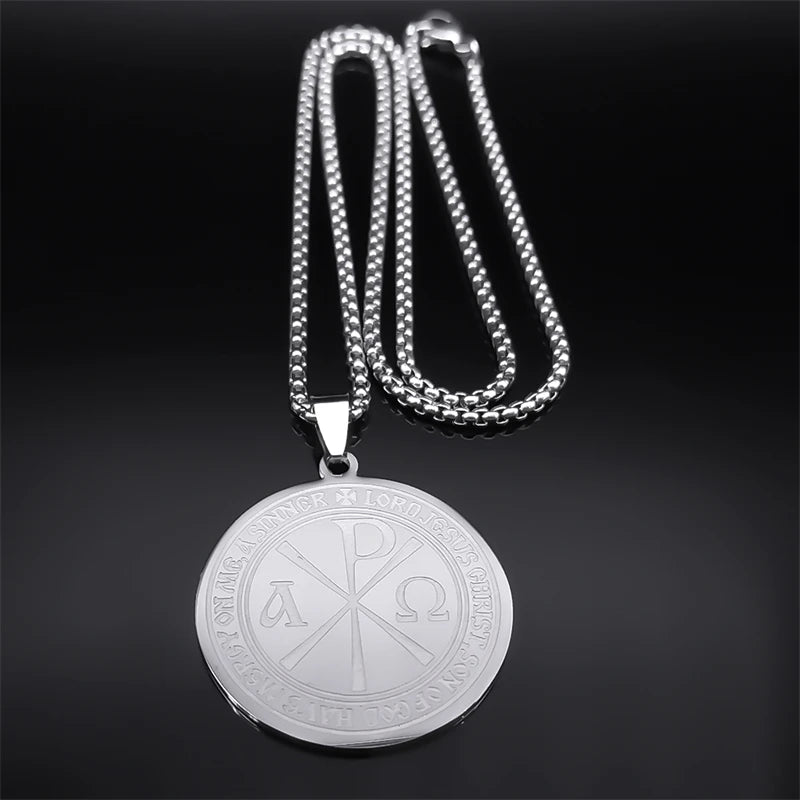 Collier Chi Rho croix chrétienne Constantin
