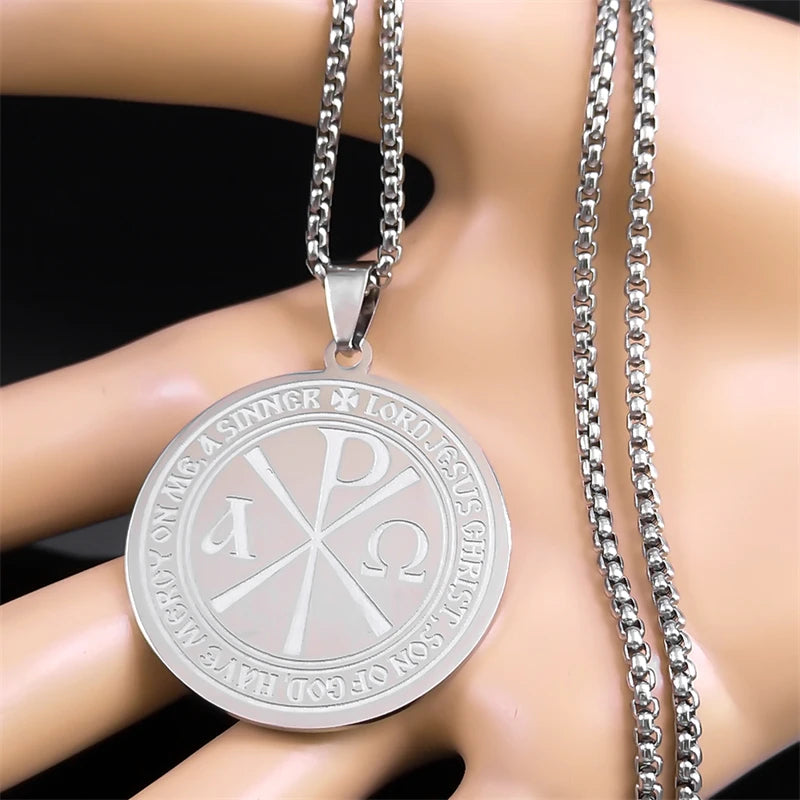 Collier Chi Rho croix chrétienne Constantin