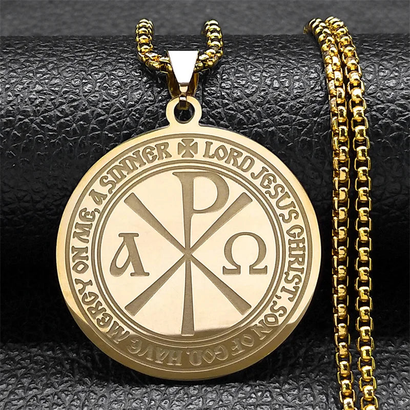 Collier Chi Rho croix chrétienne Constantin