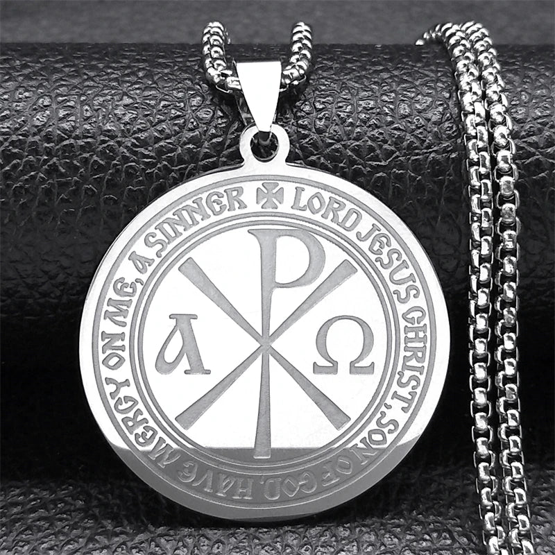 Collier Chi Rho croix chrétienne Constantin