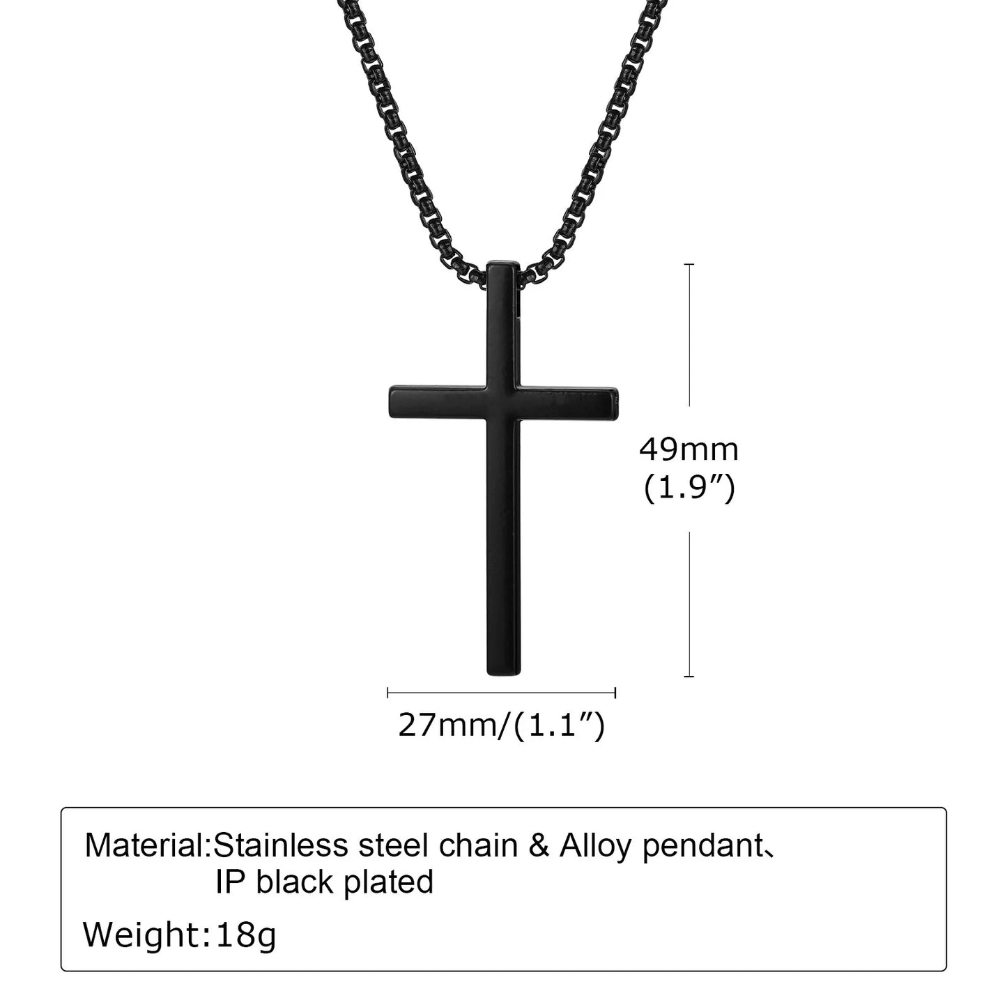 Collier avec pendentif en croix religieuse