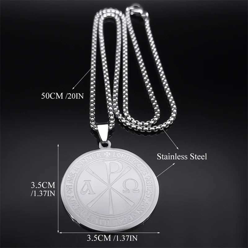 Collier Chi Rho croix chrétienne Constantin
