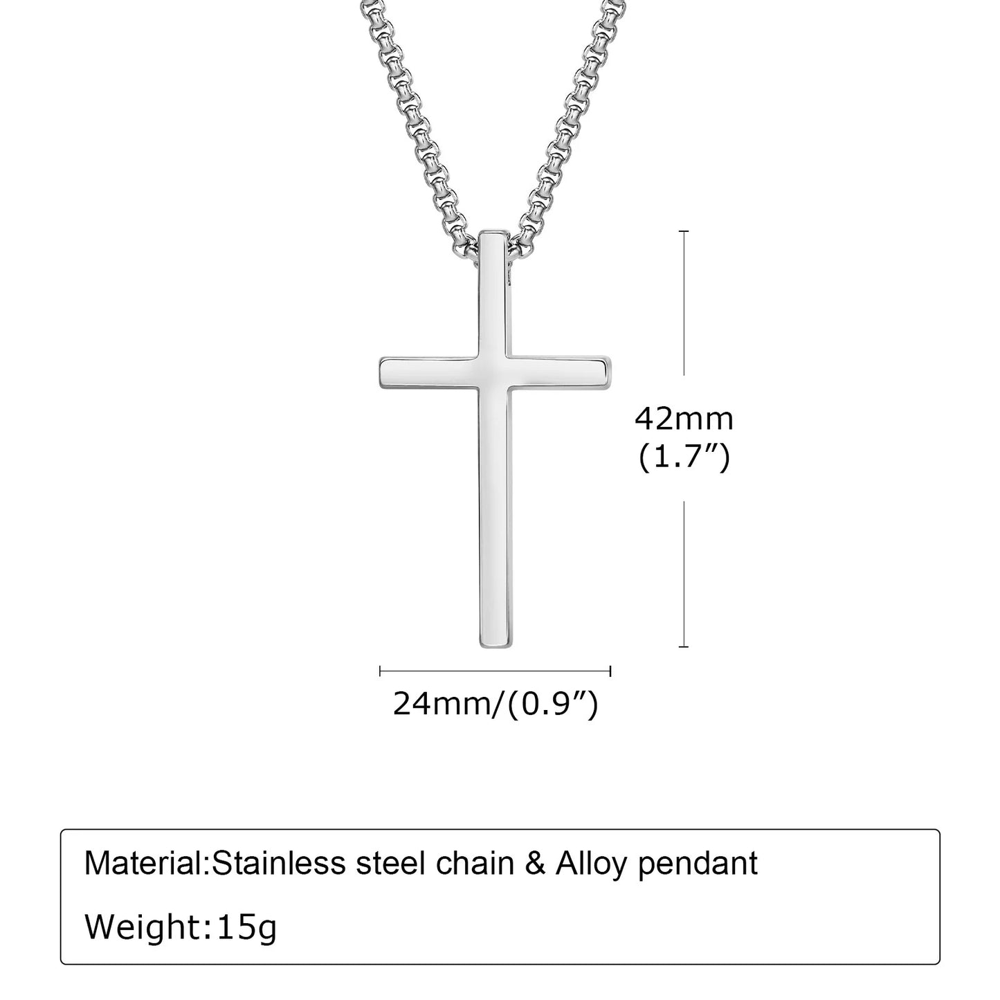 Collier avec pendentif en croix religieuse
