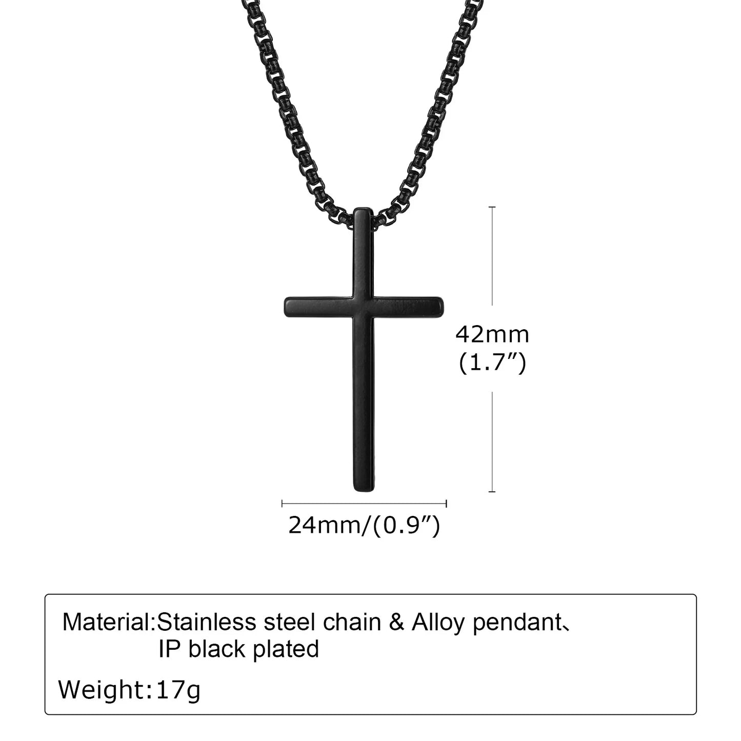 Collier avec pendentif en croix religieuse