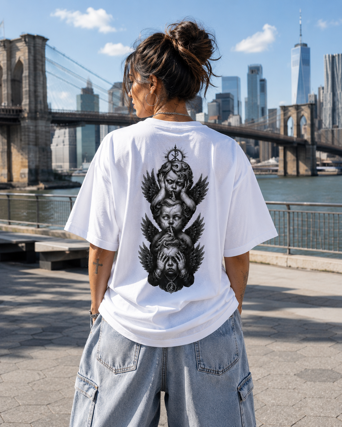 T-shirt chrétien Les 3 Anges femme Chi Rho – coton bio