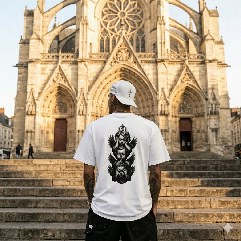 T-shirt chrétien Les 3 Anges homme – coton bio