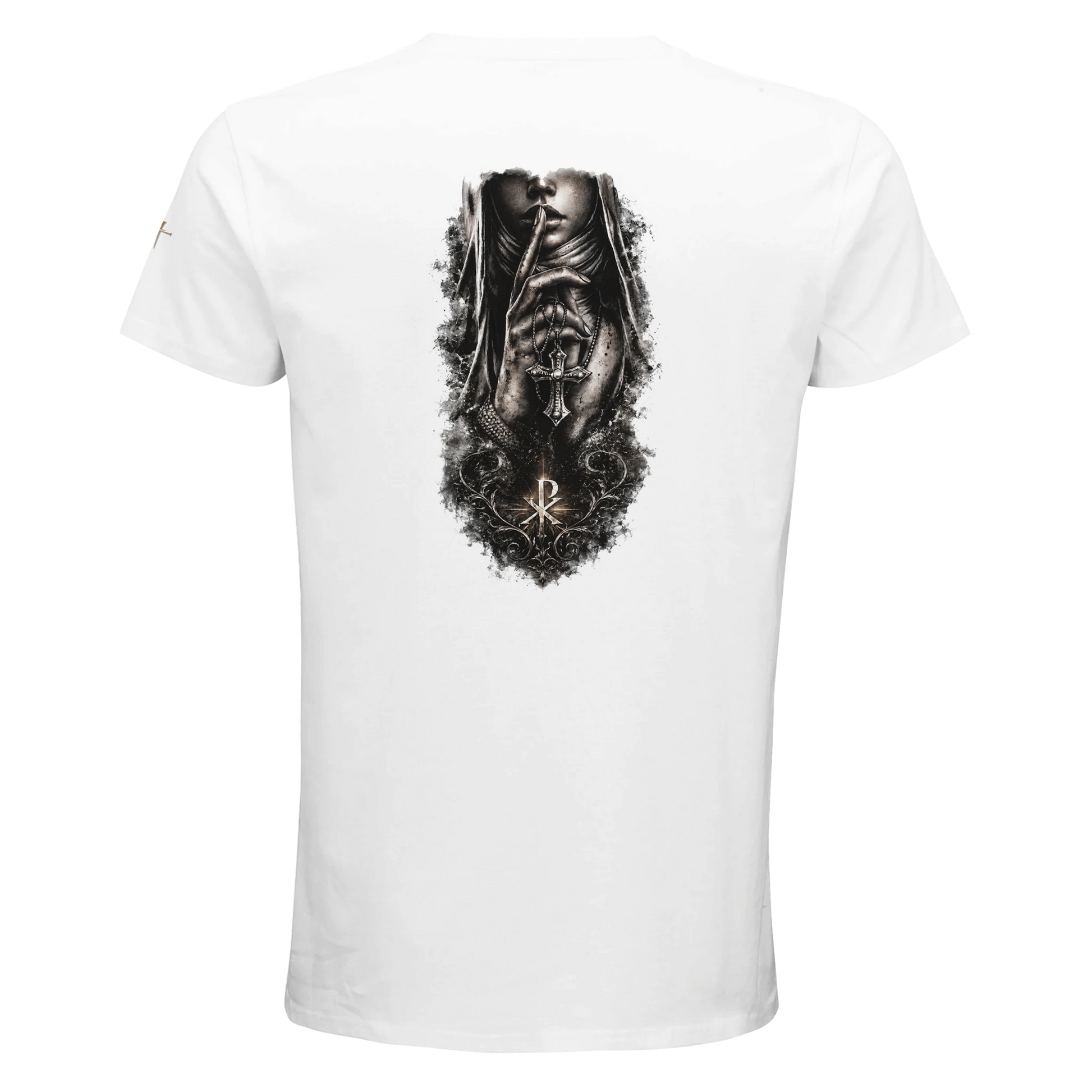 T-shirt La Sœur Silencieuse Chi Rho homme – zoom symbole